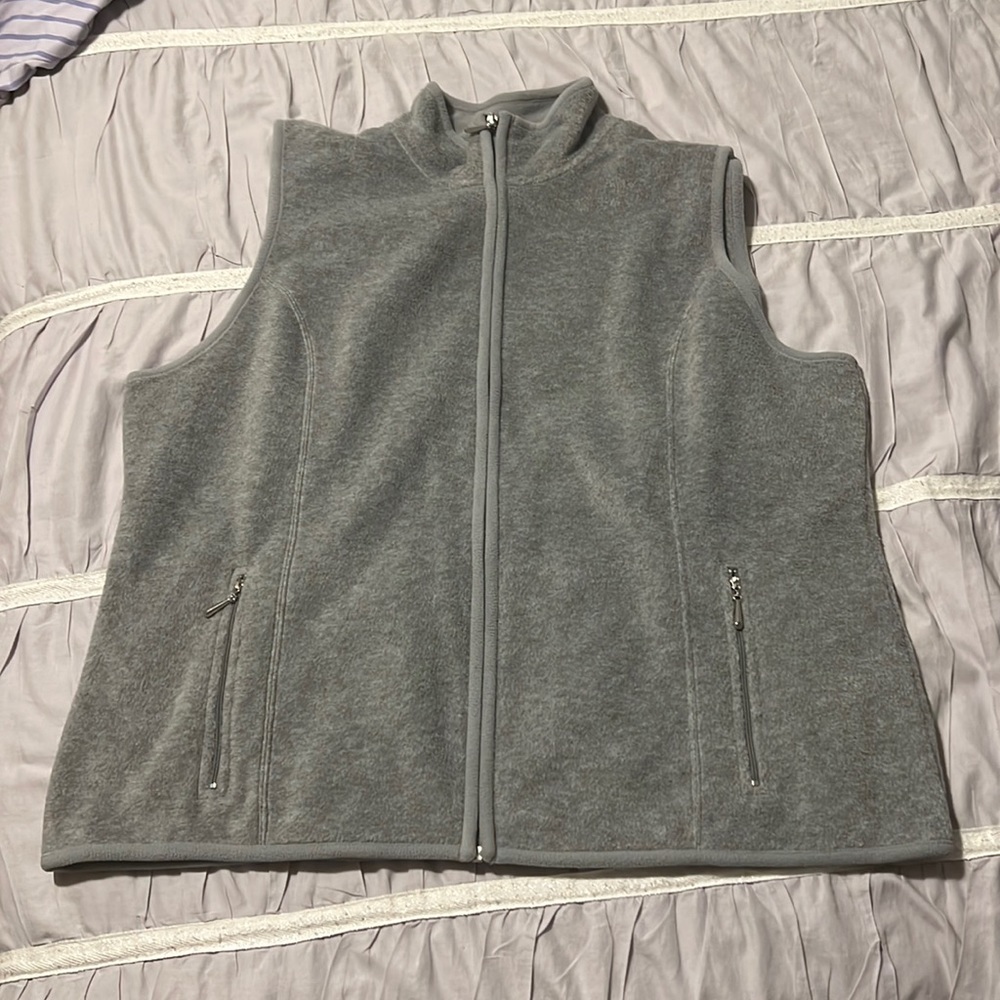 Karen Scott Zip Front Fleece Vest - Size XXL